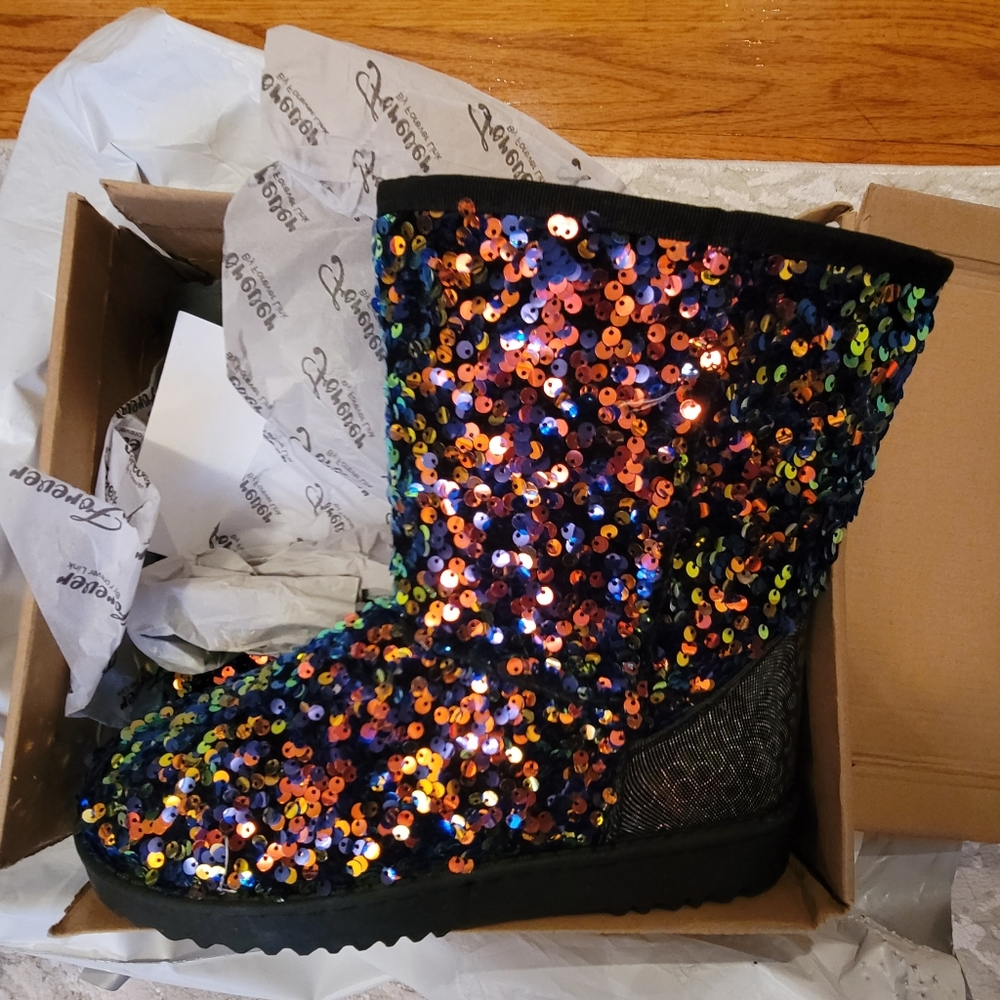 Sequined Booties